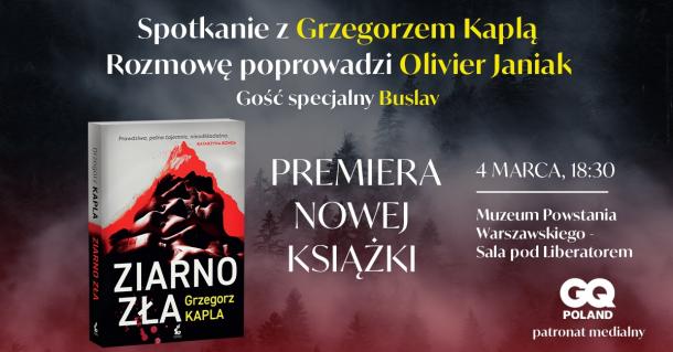 Spotkanie z Grzegorzem Kaplą. Premiera powieści 